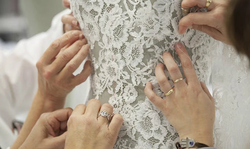 Elegant Deep V-Neck Wedding Dresses For Women A-Line Lace
